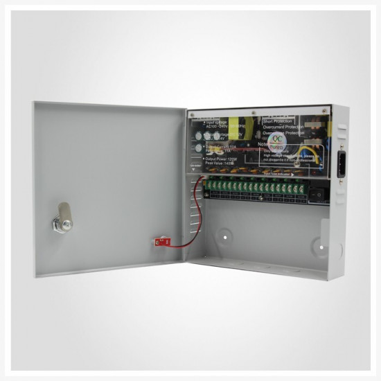 Захранващ блок 12V/10A 9 изхода метална кутия - ANDGOOD SIWD1210-09C