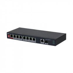 10 портов мрежов комутатор неуправляем с 8 PoE - DAHUA PFS3110-8ET1GT1GF-96