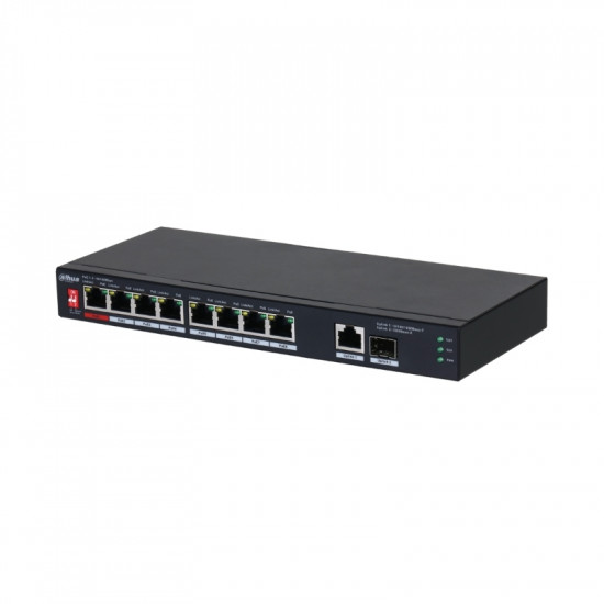 10 портов мрежов комутатор неуправляем с 8 PoE - DAHUA PFS3110-8ET1GT1GF-96