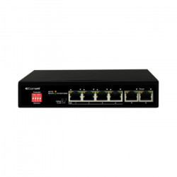 PoE мрежов суич, 4 порта + 2 Gigabit uplink, 10/100/1000 Mbps - Comelit IPSWP06N01A