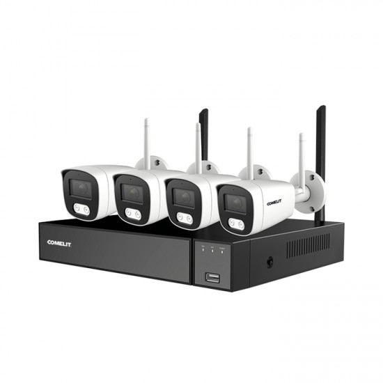 Wi-Fi комплект, NVR, 4 булет IP камери 5 MP, HDD 1 TB - Comelit WIKIT004S05NA
