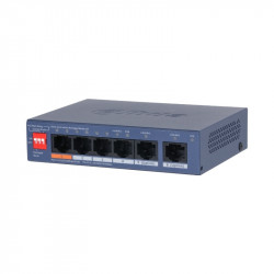 6 портов мрежов комутатор управляем с 4 PoE 2xUpLink - DAHUA CS4006-4ET2GT-60