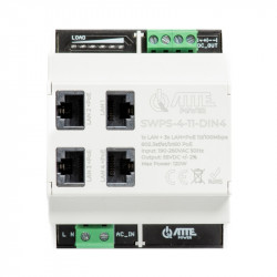 3 PoE порта, 1 UpLink порт - ATTE Power SWPS-4-11-DIN4